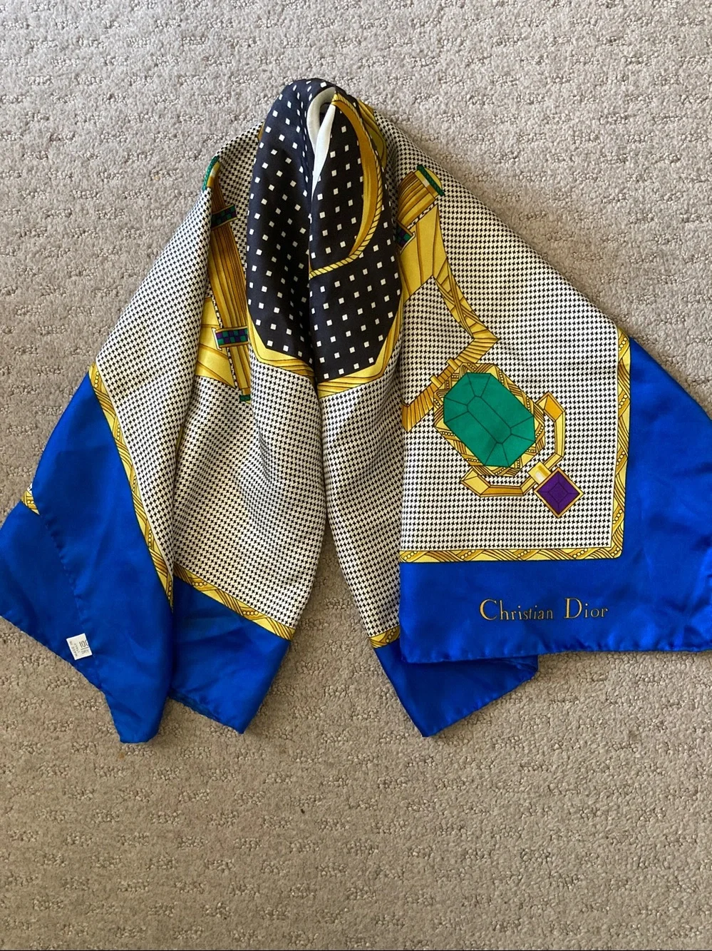 Vintage Christian Dior Echarpes silk scarf, 34